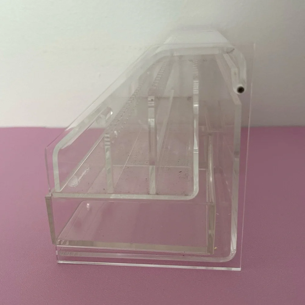 Clear Acrylic Earring Holder Box with Drawers Holds 37 Pairs